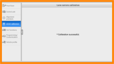 ADAS windshield camera Calibration Successful 