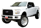This Ford Pickup has a lift kit and custom Wheels