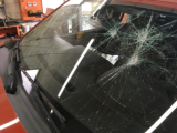 Badly damaged windshield removals