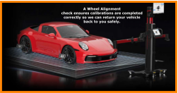 A Wheel Alignment check ensures calibrations are completed correctly.