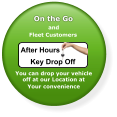 After hours you can drop your vehicle off at our location at you convenience