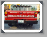 Photos of our past and present Phoenix Glass windshield repair and replacement vehicles that are based out of Knoxville, Tn.